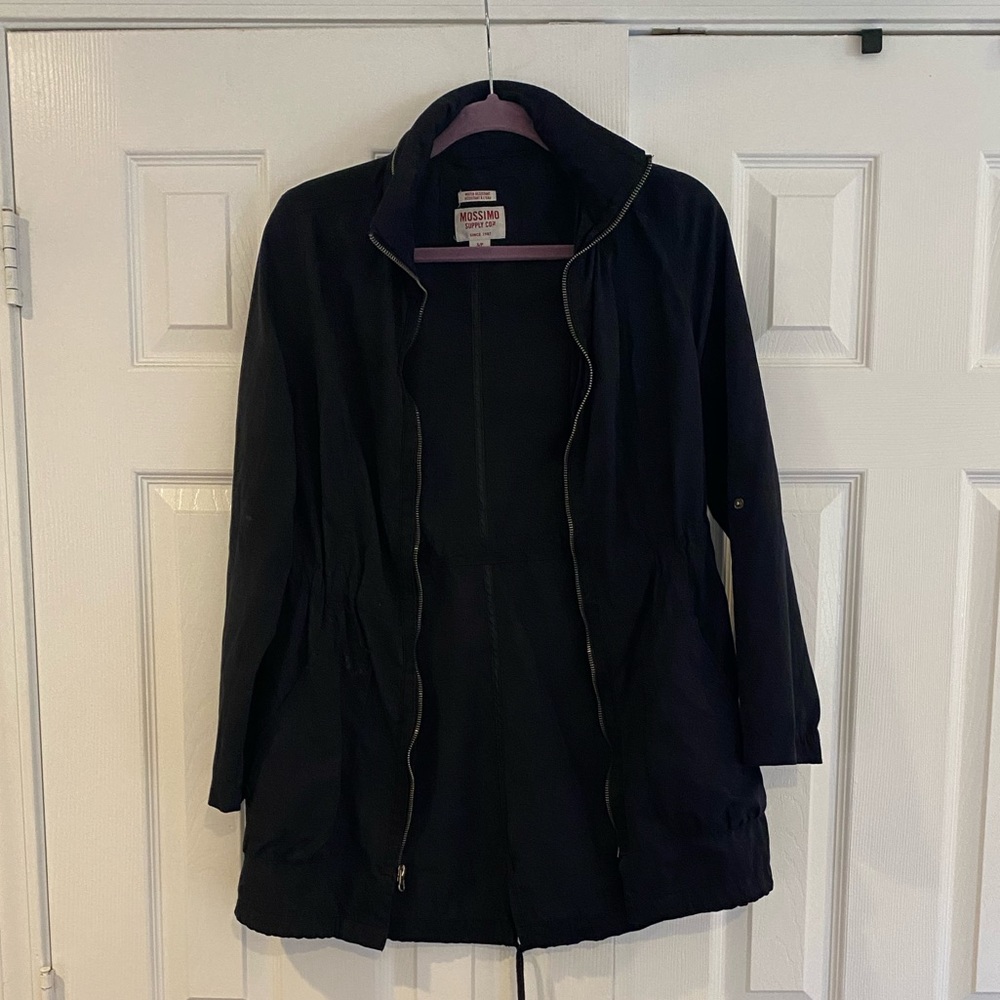 Black rain coat